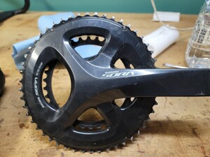 SHIMANO SORA FC-R3000 クランクセット 50-34T 2x9s 170mm 走行距離2000km。 BB,チェーンガードは付属しません。 