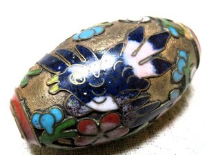 緒締め 七宝 花鳥図 金工細工 提げ物