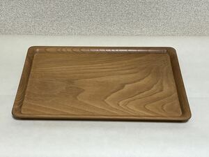 煎茶道具　けやき　欅　煎茶盆　四方盆　角盆　24×36.5 ソリ有