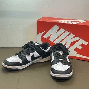 【MH-7010】中古現状品 NIKE ナイキ DUNK LOW RETRO PANDA ダンク ロー レトロ パンダ DD1391-100 ローカット スニーカー 28.0cm の画像1