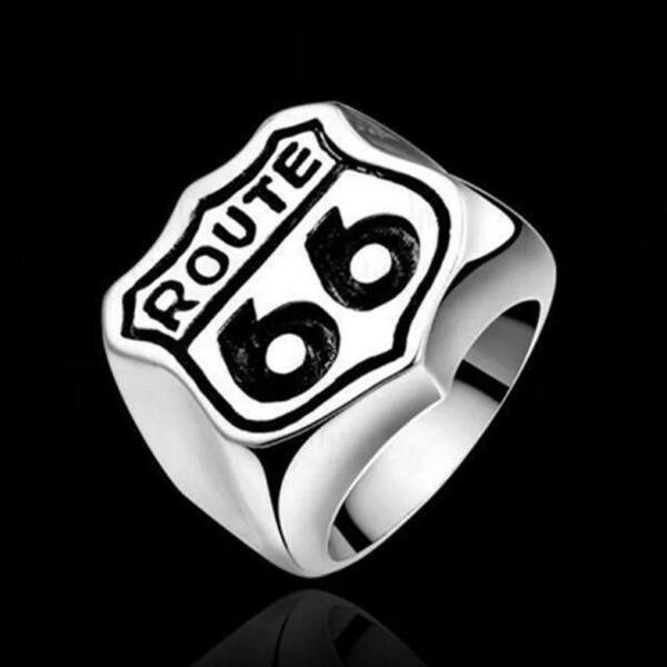 【A003】リング　メンズ　アクセサリー　指輪　シルバー　66 合金　20号