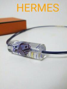 New Hermes Hermes Rishcine Choker Choker Fish Motif Motif Opintage BrandNew Long -Term Heress Purple Accessories Box