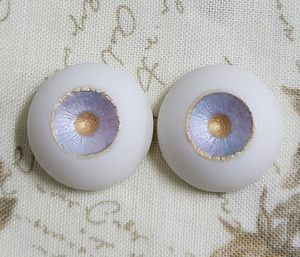 EggMoonビスクアイ パープル×ブルー×金縁 約17.8mm 