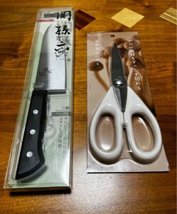 【新品 未使用】関孫六 三徳包丁 わかたけ 165mm キッチン鋏セット