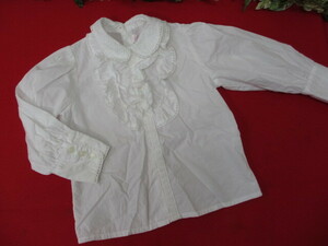 kliAS455 Shirley Temple Shirley Temple оборка рубашка * блуза размер 100 церемония окончания * входить . тип .