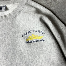 90s USA製 Lee 両面 企業 ロゴ 刺繍 RWタイプ スウェット トレーナー XL / 90年代 アメリカ製 オールド リバース_画像5