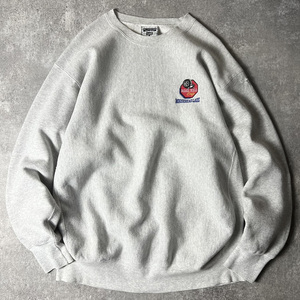 90s USA製 Lee 企業 ロゴ 刺繍 RWタイプ スウェット トレーナー XXL / 90年代 アメリカ製 オールド リバース 霜降り グレー