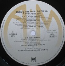 美盤◇LP：JPN 見本盤◇ PAUL HYDE AND THE PAYOLAS / HERE'S THE WORLD FOR YA 「AMP-28127」_画像3