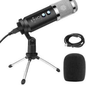 マイク PC用マイク コンデンサーマイク USBマイク イヤホン スピーカー用