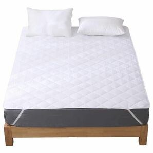 洗える ベッドパッド快適敷きパッド 綿100％丸洗いOK 抗菌100X200cm