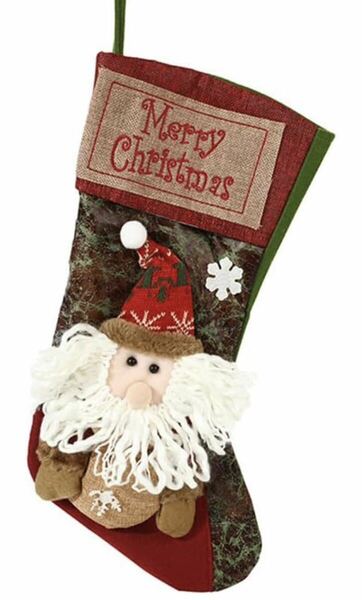 クリスマス　スッキング サンタクロース スノーマンエルク 大きい 靴下プレゼント