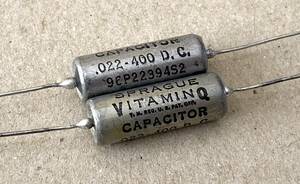 SPRAGUE VITAMIN Q 0.022uf 400V 2本 96P スプラグ VINTAGE ビンテージ コンデンサ 0.022μF 400VDC