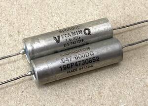 SPRAGUE VITAMIN Q 0.047uf 600V 2本 196P スプラグ VINTAGE ビンテージ コンデンサ 0.047μF 600DC