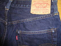 ワンウォッシュ　リーバイス　LEVI’S　デニムパンツ　501XX　0003　555刻印　赤耳　米国製　インディゴ サイズ　34×36_画像2