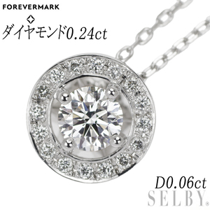 フォーエバーマーク Pt ダイヤモンド ペンダントネックレス 0.24ct D0.06ct センターオブマイユニバース 出品5週目 SELBY