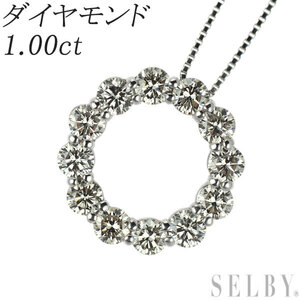 Pt900/ Pt850 ダイヤモンド ペンダントネックレス 1.00ct 新入荷 出品1週目 SELBY