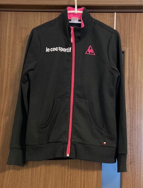 le coq sportif ジャージ スポーツウェア スウェット 黒色 M レディース 前開き トレーニング