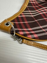 NA★1円〜中古品 美品 BURBERRY バーバリー ブルーレーベル チェック柄 ハンドバッグ レザー部分に汚れあり_画像9