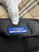 NA★1円〜中古品 BURBERRY バーバリー ブルーレーベル チェック柄 ハンドバッグ 綿 ベージュ 底汚れあり 縦約22cm 横30cm_画像4