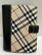 NA★1円〜中古品 BURBERRY バーバリー BLUE LABEL ブルーレーベル システム手帳 ミニ6穴サイズ レディース ノートカバー 汚れあり_画像4