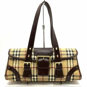 仙3 BURBERRY ノバチェック シャドーホース ショルダーバッグ バックル 留め金 レディース 肩掛け 鞄 バーバリー