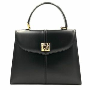 仙35 YVES SAINT LAURENT ハンドバッグ ブラックカラー ゴールド金具 レザー イヴサンローラン YSL レディース