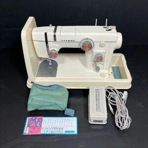 仙18 JANOME MODEL 802 ミシン ジャノメミシン フットペダル付き ジャノメ 手芸 裁縫 ハンドクラフト 部品取り