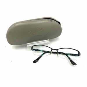 仙22【度あり】Ray-Ban RB8710 1119 53□17 140 眼鏡 メガネ ハーフリム ブラック フレーム 黒ぶち ケース付き レイバン アイウェア