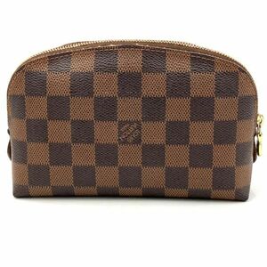 仙58 Louis Vuitton N47516 ポシェット・コスメティック PM ダミエ・エベヌ ポーチ ブラウン系 ルイヴィトン 小物入れ コスメポーチ