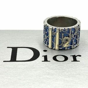 仙53 Christian Dior トロッターリング 6号 シルバーカラー×ブルーカラー 指輪 アクセサリー クリスチャンディオール