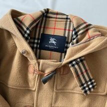 仙15 BURBERRY LONDON ダッフルコート 裏地ノバチェック Lサイズ バーバリー ロンドン ウール カシミヤ キャメル系 冬物 コート 衣類_画像5