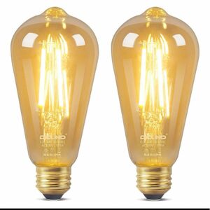 LED電球 E26口金 エジソン電球 60W形 ランプ 6W 電球色 2個セット
