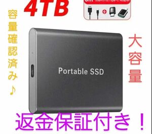 外付けポータブル ストレージ4TB