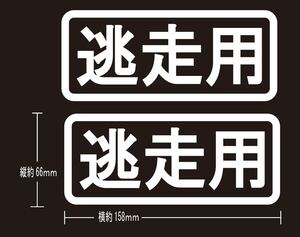 逃走用　カッティングステッカー　パロディ