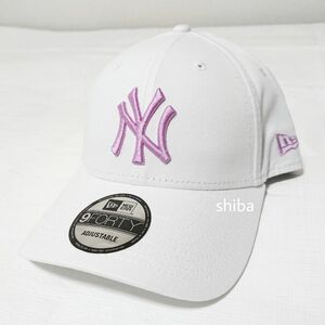 ゆうプラス NEW ERA ニューエラ 正規品 ヤンキース NY キャップ 帽子 白 ホワイト ピンク 野球 MLB ユニセックス