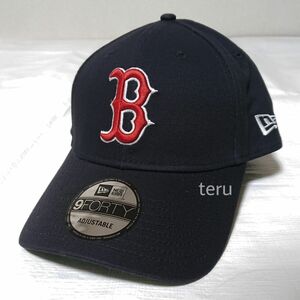 NEW ERA ニューエラ 正規品 キャップ 帽子 黒 ブラック 赤 レッド BOS レッドソックス 野球 MLB ユニセックス