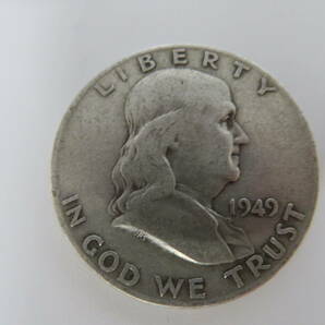 アメリカ ハーフダラー銀貨 LIBERTY IN GOD WE TRUST 1949年 約12.4g シルバーコイン 外国銭 硬貨 リバティーコイン 激安1円スタートの画像1