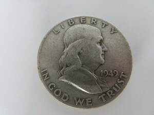 アメリカ ハーフダラー銀貨 LIBERTY IN GOD WE TRUST 1949年 約12.4g シルバーコイン 外国銭 硬貨 リバティーコイン 激安1円スタート