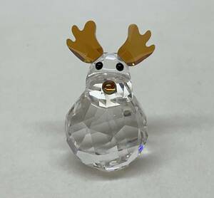 #529 SWAROVSKI/スワロフスキー ロッキングトナカイ クリスタル クリア インテリア オブジェ