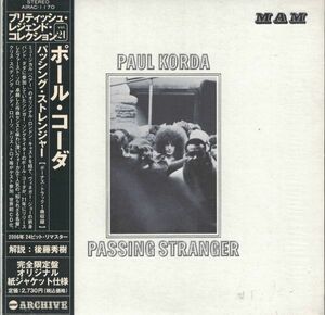 完全限定盤紙ジャケCD◆ポール・コーダ/パッシング・ストレンジャー+１曲 24bitリマスター★同梱歓迎！PAUL KORDA：PASSING STRANGER