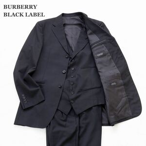 【BURBERRY BLACK LABEL】バーバリーブラックレーベル　3ピース　super120　XL