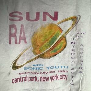 1992 Sonic Youth Sun Ra 共演ライブ 当時もの ONEITA製 サイズL オルタナティブ ロック 80s 90s ヴィンテージ Tシャツの画像6