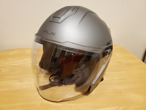 リード工業(LEAD) バイク用 ジェットヘルメット FLX マットシルバー LLサイズ (61-62cm未満) 中古美品！！