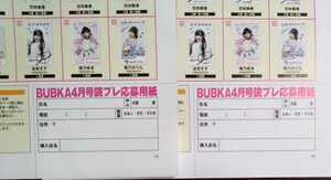 【2枚セット】BUBKA 4月号 読プレ応募用紙のみ