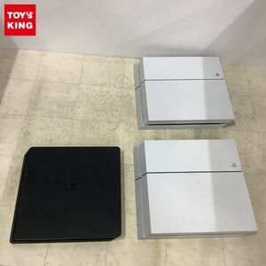 1円〜 動作確認/初期化済/箱無 PlayStation 4 本体 ジェット・ブラック CUH-2100B、グレイシャー・ホワイト CUH-1100A