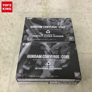 1円〜 未開封 バンダイ FW GUNDAM CONVERGE：CORE 001 ダブルオーガンダム＆オーライザーセット 007 パーフェクトストライクガンダム