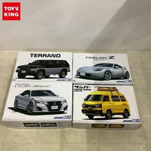 1円〜 アオシマ 1/24 ニッサン D21 テラノ V6-3000 R3M ’91、スバル K88 サンバー ハイルーフ4WD ’80 等