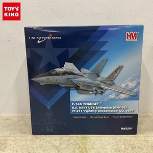 1円〜 ホビーマスター AIR POWERシリーズ 1/72 F-14A TOMCAT U.S. NAVY USS Enterprise CVN-65 VF-211 Fighting Checkmates CO 2004