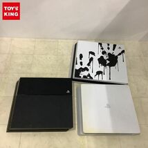 1円〜 動作確認/初期化済/箱無 PlayStation 4 本体 CUH-1100A ジェット・ブラック、CUH-2100B グレイシャー・ホワイト他_画像1