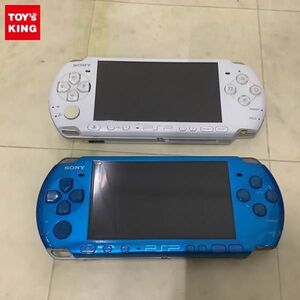 1円〜 欠品 動作確認/初期化済 箱無 PSP 本体 PSP-3000 パールホワイト PSP-3005 バイブラントブルー